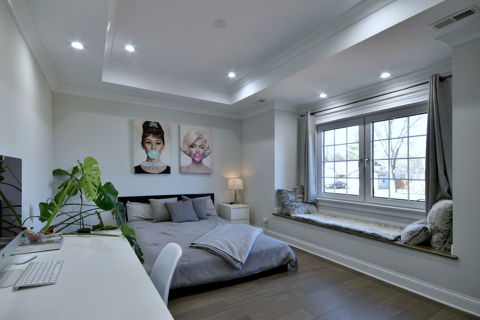 1237 Huber Lane Glenview, IL 60025 - Photo 26 of 49 a spacious bedroom with a bed and a couch
