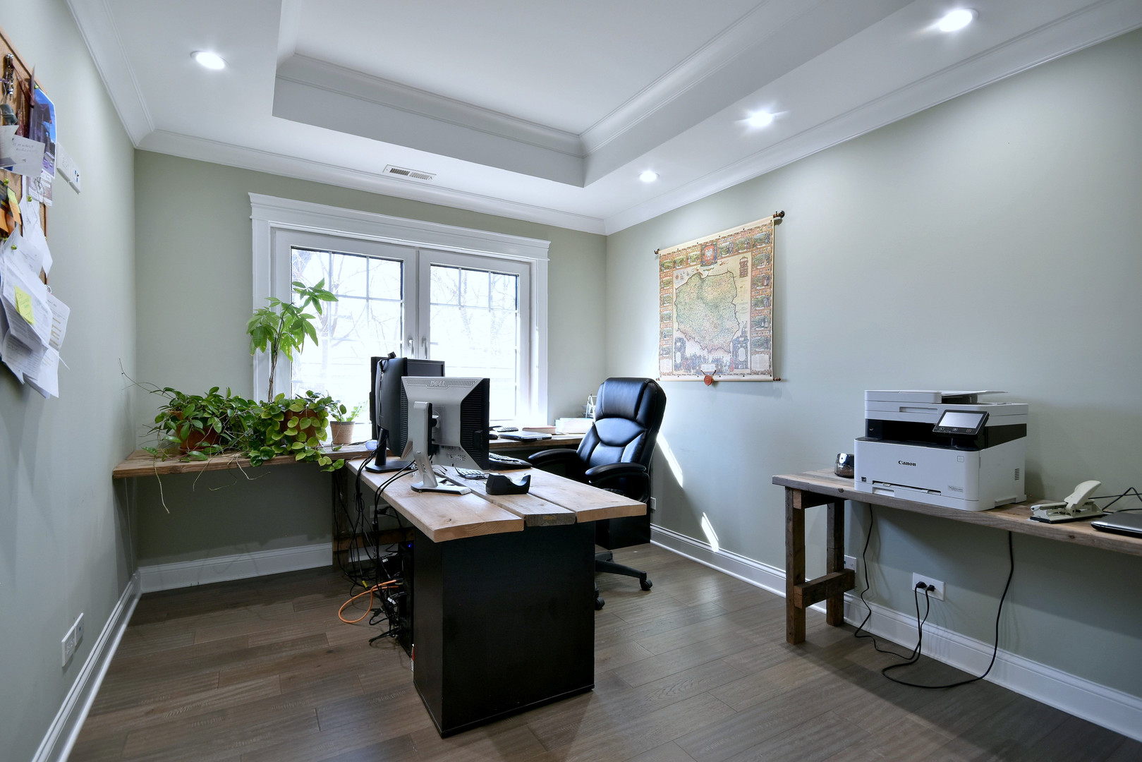 1237 Huber Lane Glenview, IL 60025 - Photo 34 of 49 a view of a workspace with furniture and a window