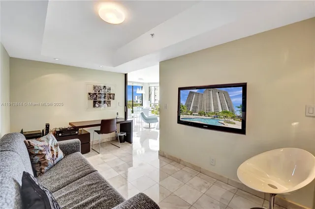 a view of a balcony with city view