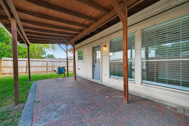 a view of porch with a backyard