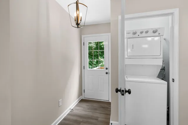 a bathroom with a window