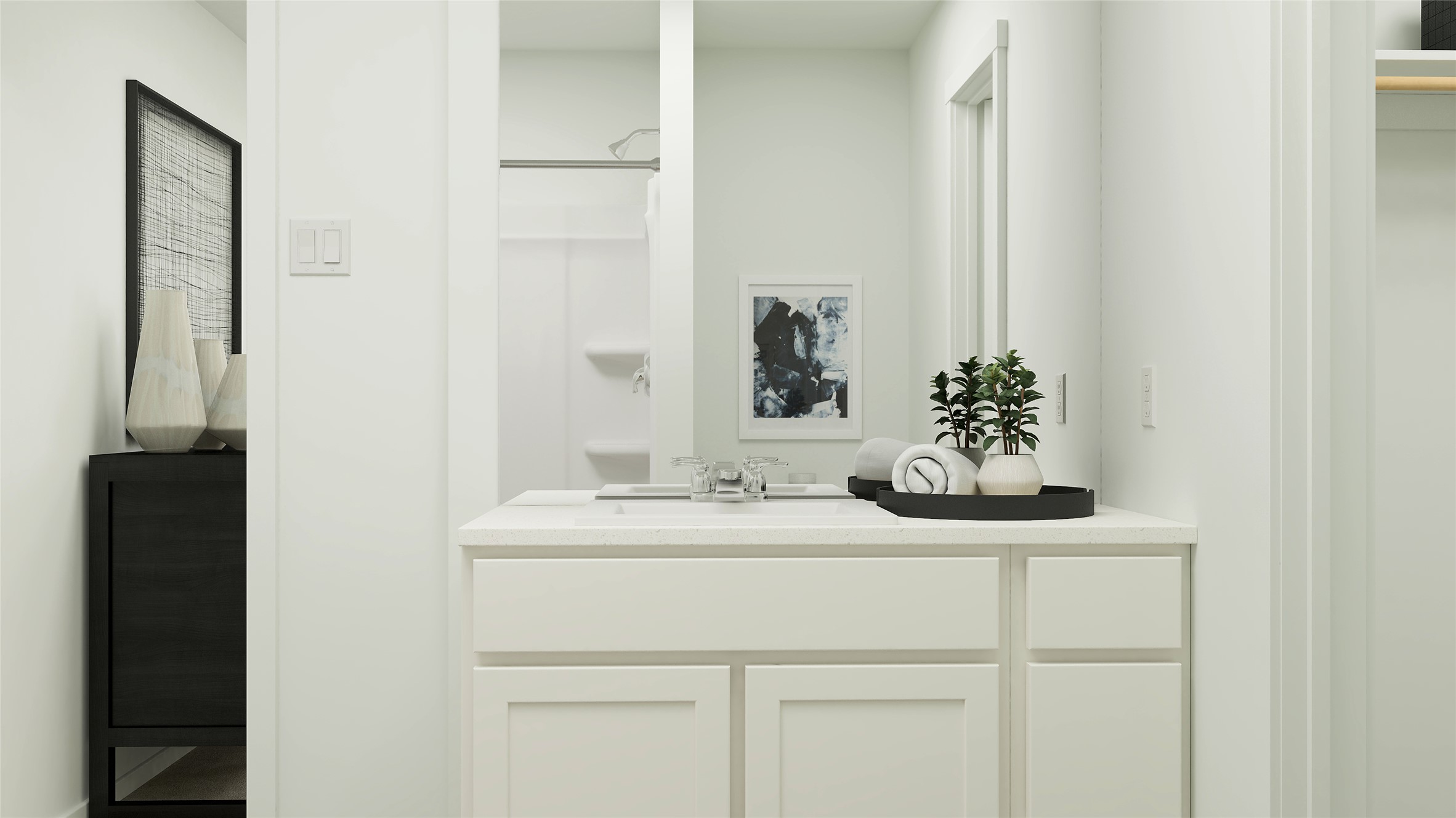465 Paris Street Maxwell, TX 78656 - Photo 25 of 31 a bathroom with a sink and a mirror