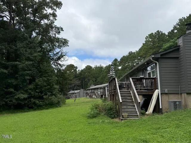 a view of outdoor space and deck