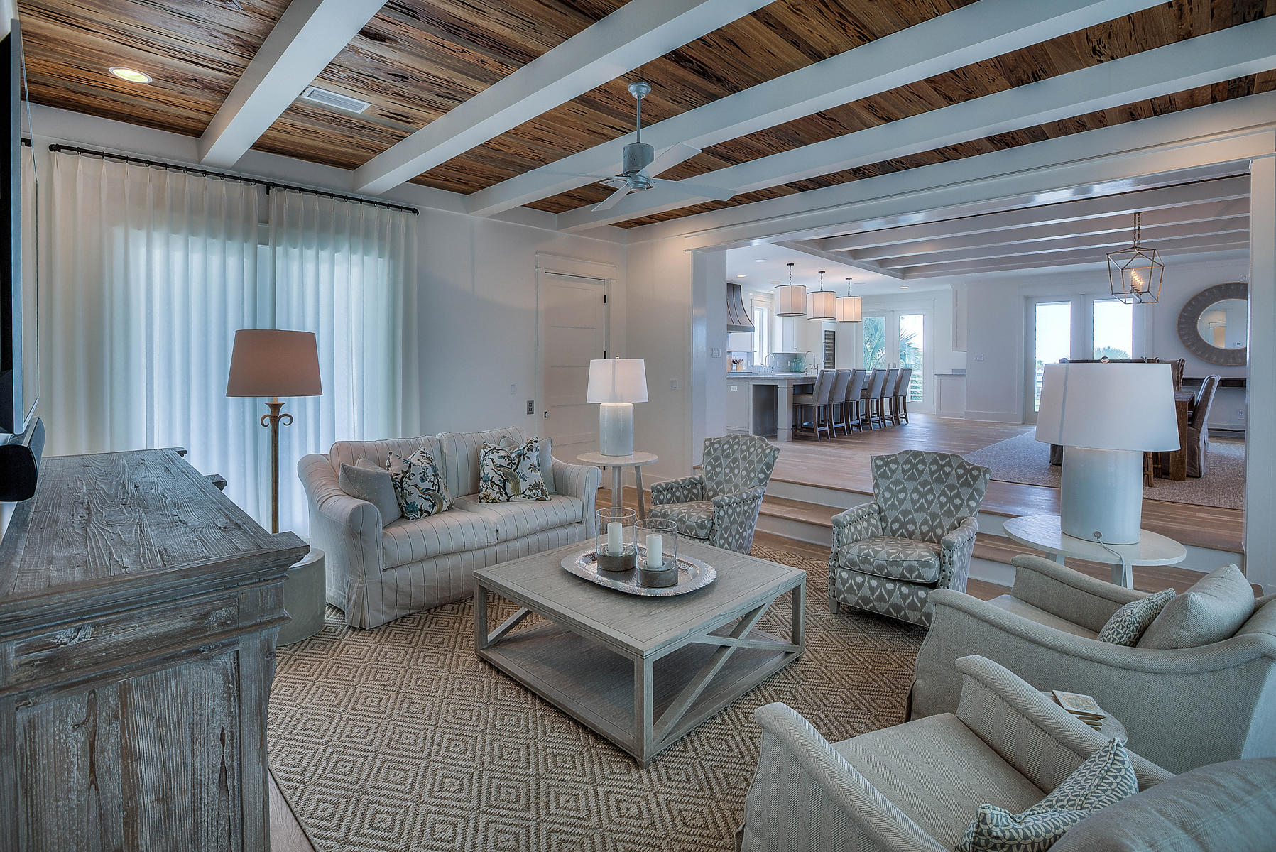 337 Blue Mountain Road Santa Rosa Beach, FL 32459 - Photo 8 of 31 a living room with furniture and a wooden floor