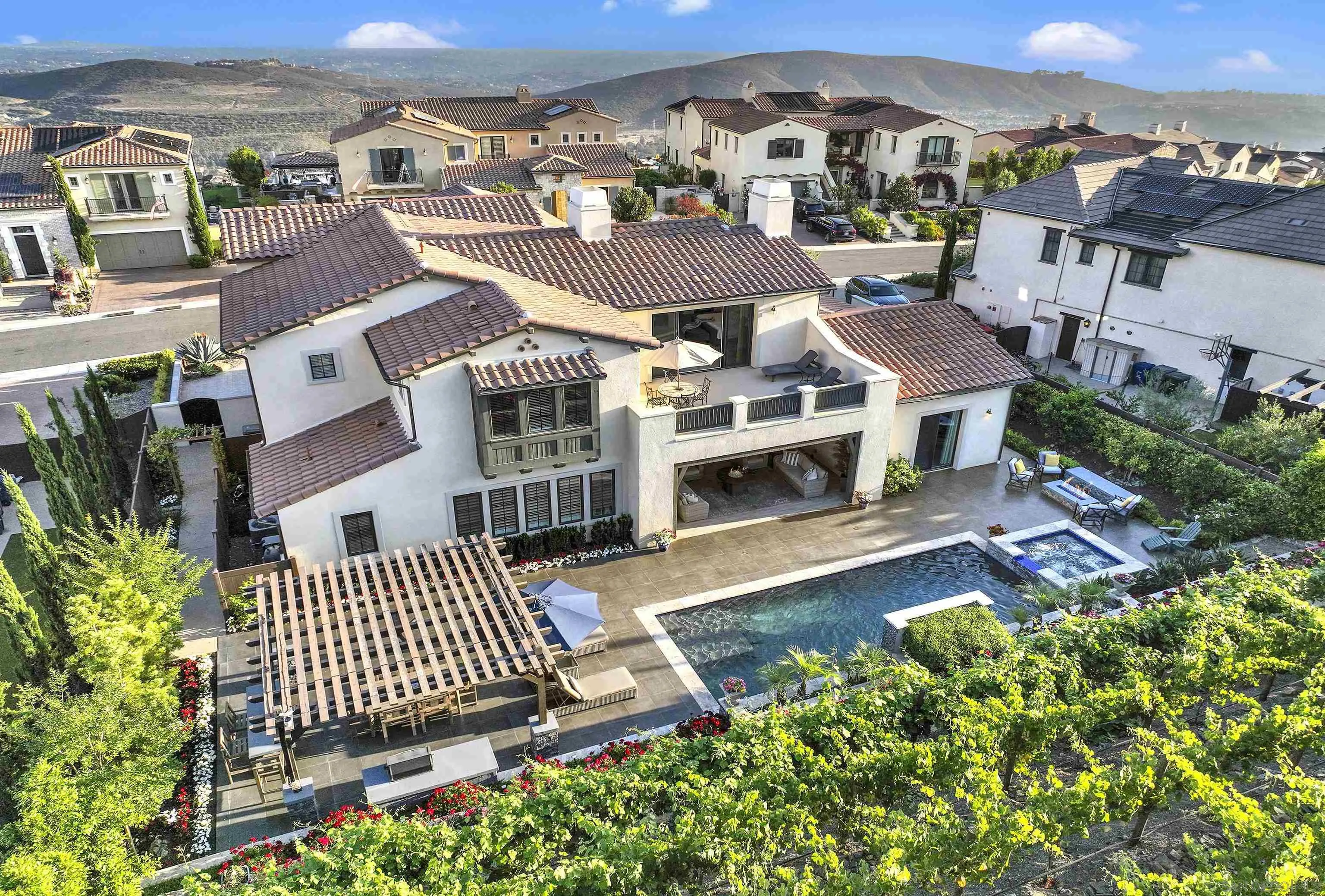 946 Pearl Drive San Marcos, CA 92078 - Photo 25 of 42 an aerial view of a house with a garden