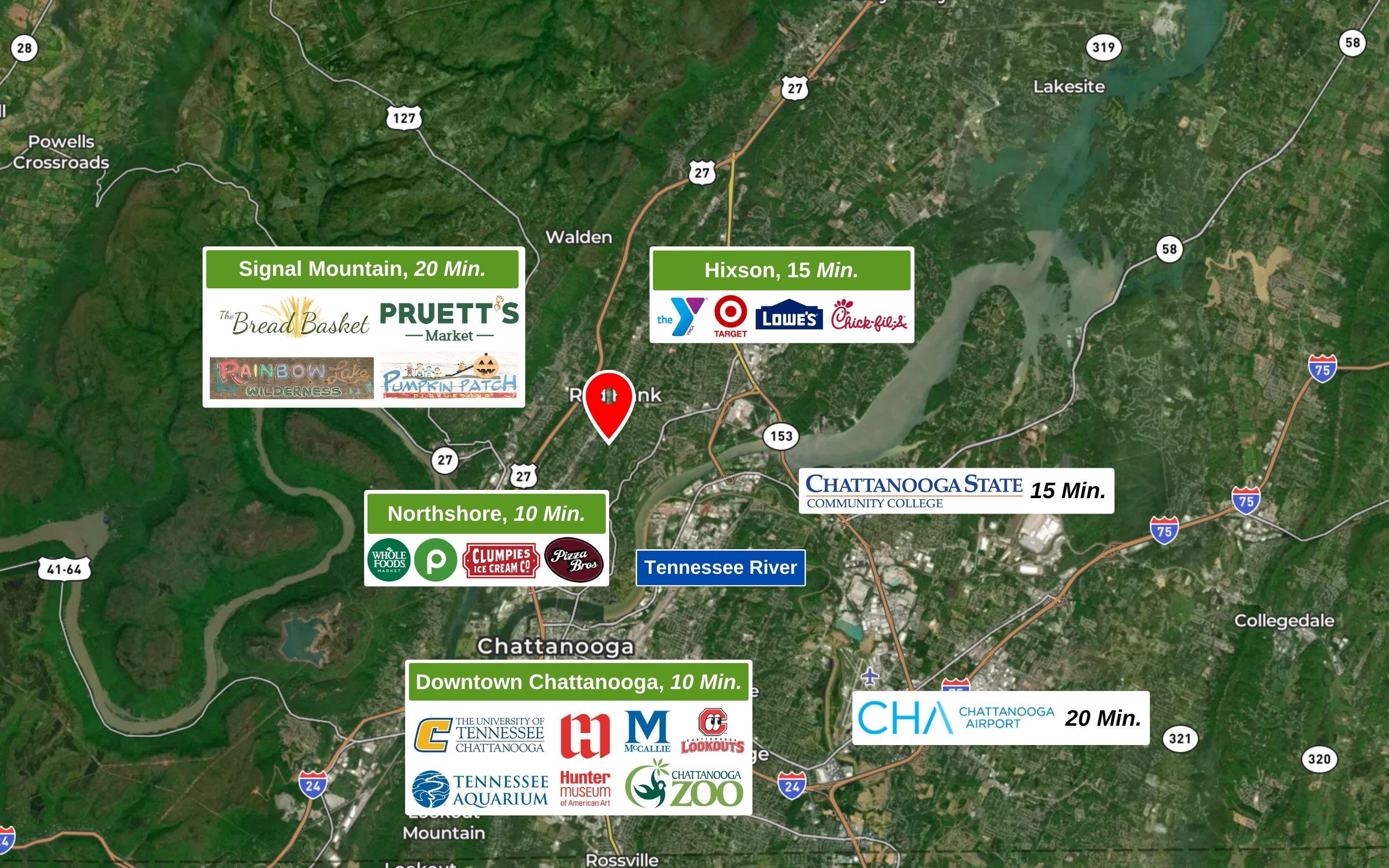 3510 Redding Road Chattanooga, TN 37415 - Photo 29 of 31 Chattanooga Map