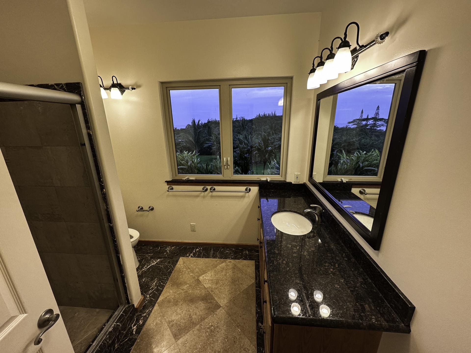 43 West Waipio Road Haiku, HI 96708 - Photo 31 of 44 a view of a bathroom with a sink and a mirror