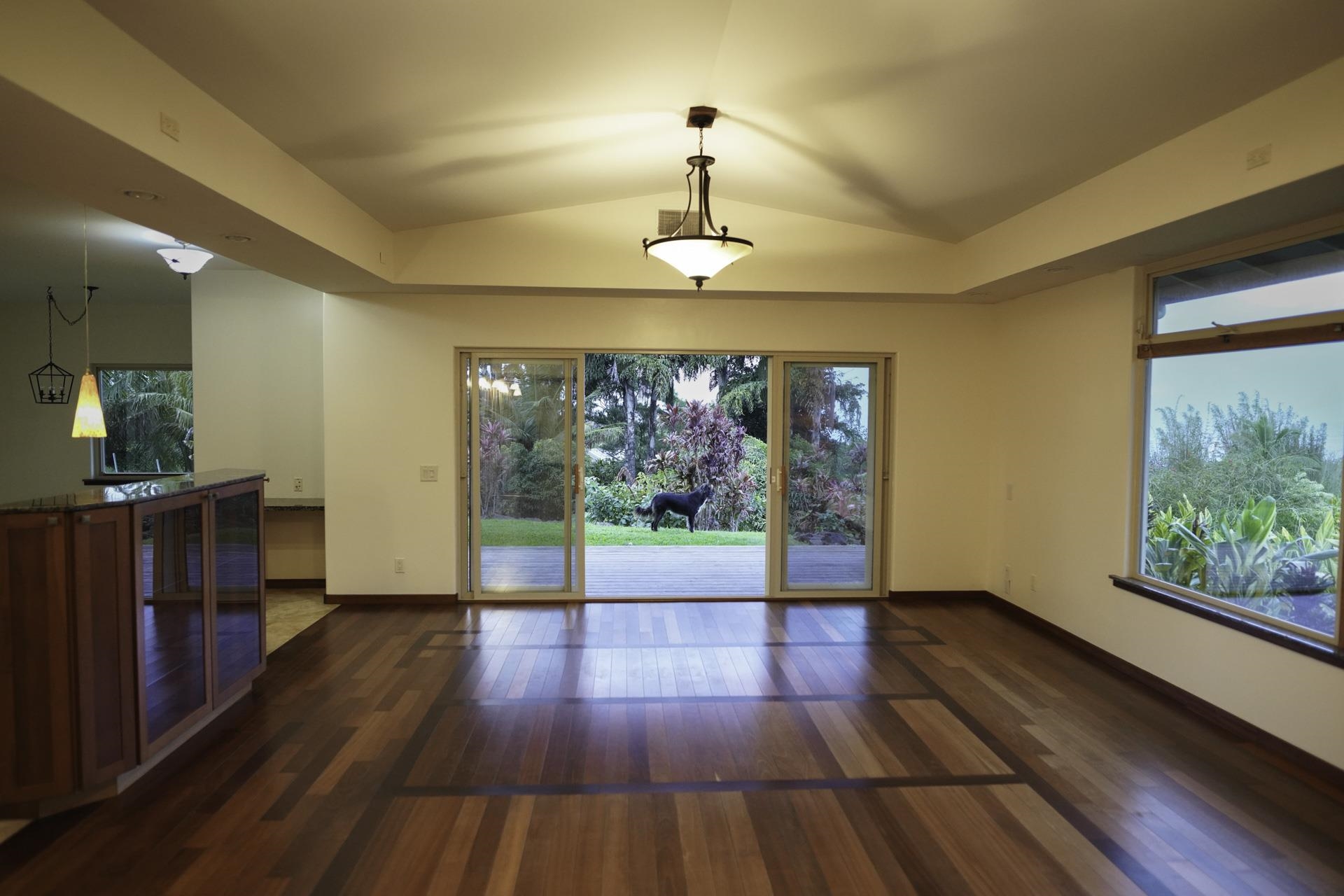 43 West Waipio Road Haiku, HI 96708 - Photo 4 of 44 a view of empty room with wooden floor and fan
