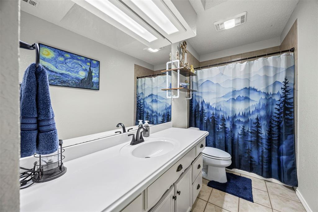 112 Saddle Hills Road Burleson, TX 76028 - Photo 24 of 38 a bathroom with a sink and a mirror