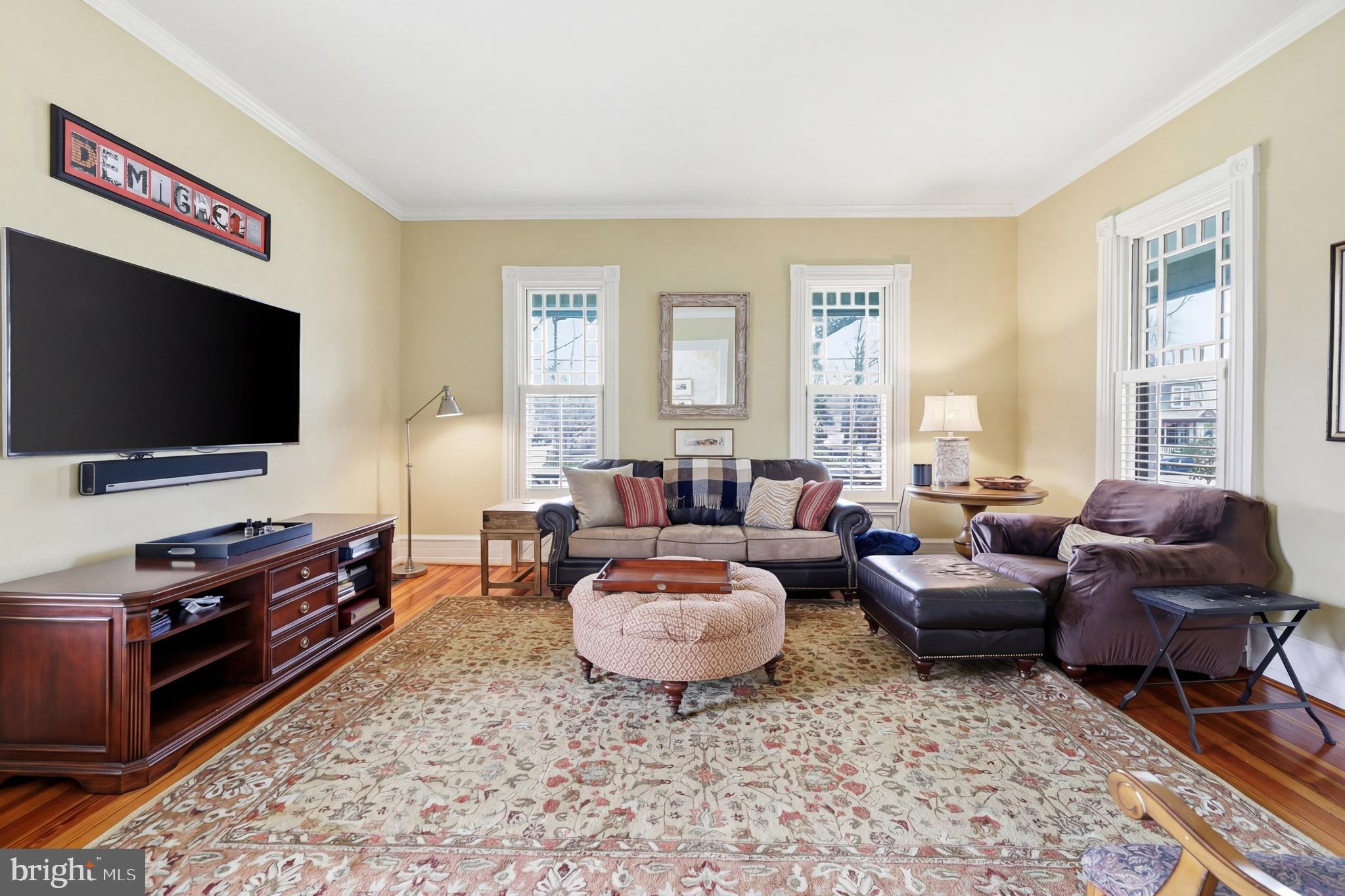323 Washington Avenue Haddonfield, NJ 08033 - Photo 20 of 57 a living room with furniture and a flat screen tv