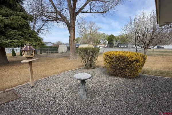 a view of a backyard