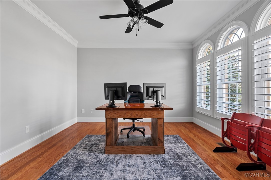 14424 Riverside Drive Ashland, VA 23005 - Photo 16 of 40 Office featuring baseboards, wood finished floors,