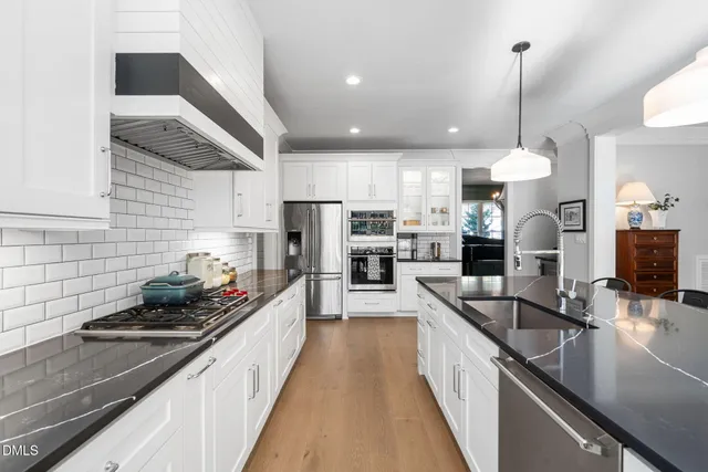 a living room with furniture fireplace and a flat screen tv
