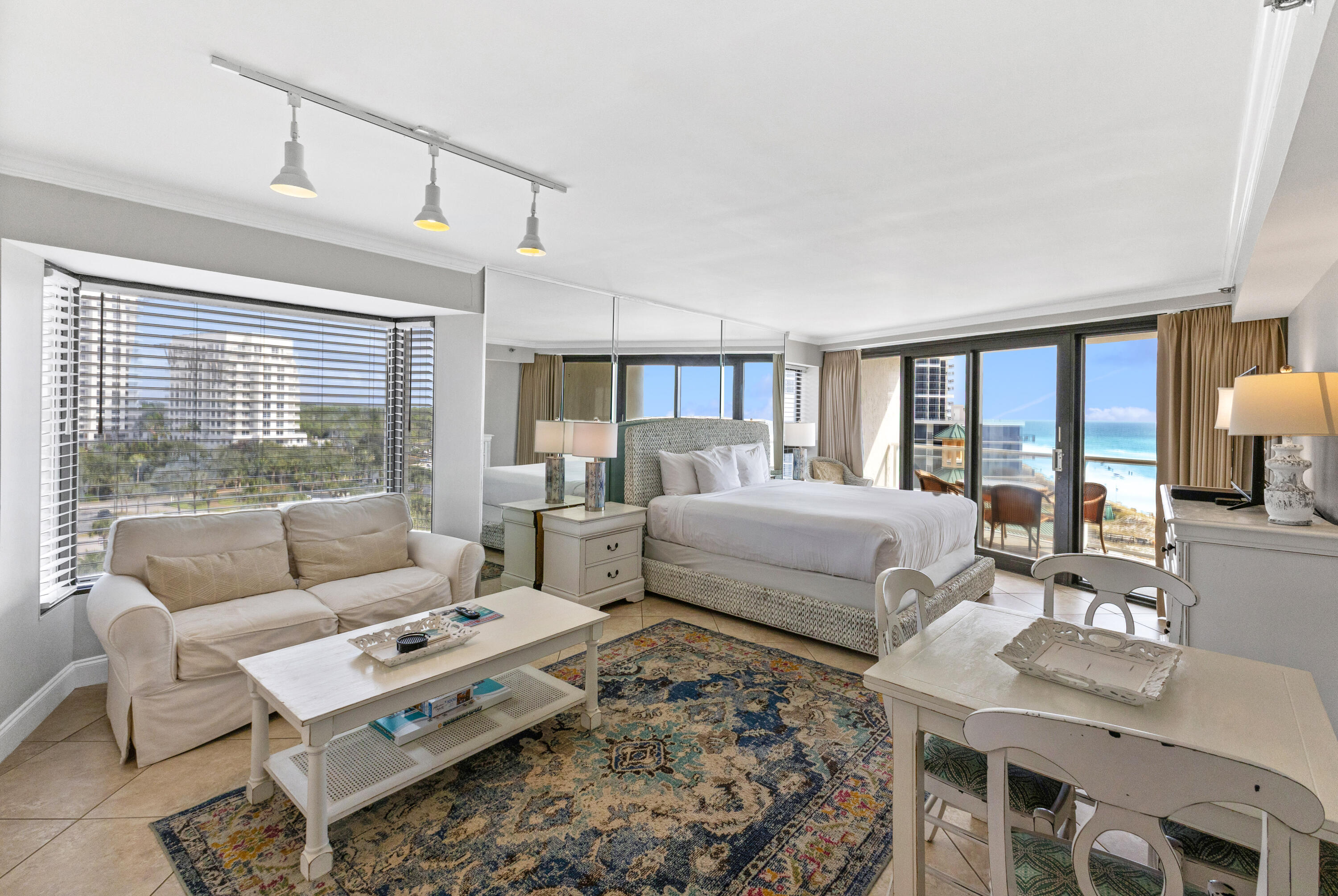 4299 Beachside 2, Unit 4299 Miramar Beach, FL 32550 - Photo 6 of 43 a bedroom with furniture and a large window