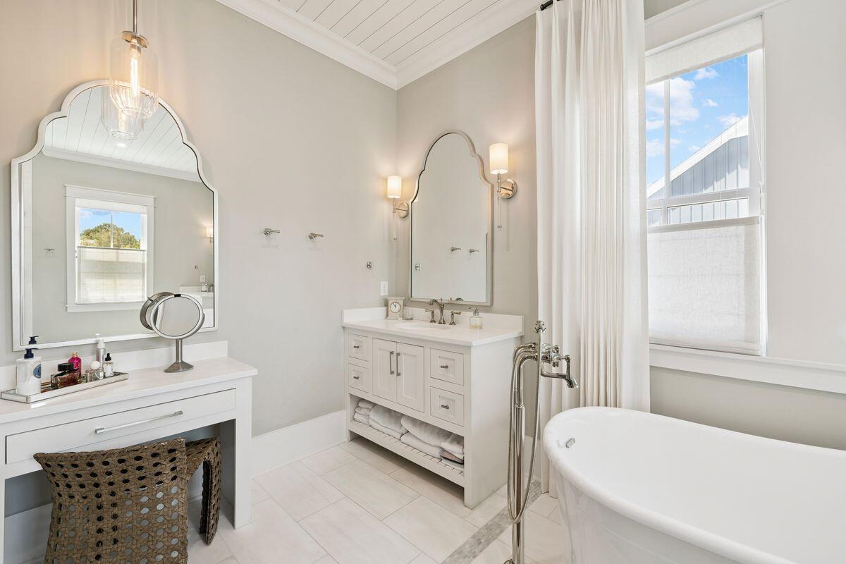 41 North Shingle Lane Watersound, FL 32461 - Photo 23 of 48 a bathroom with a double vanity sink mirror and