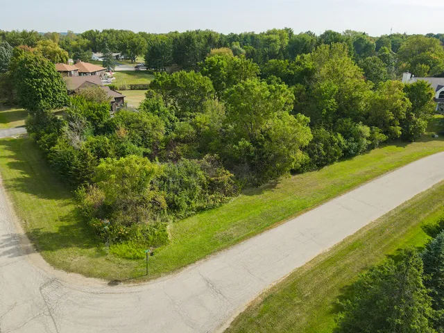 a view of a garden with a lake