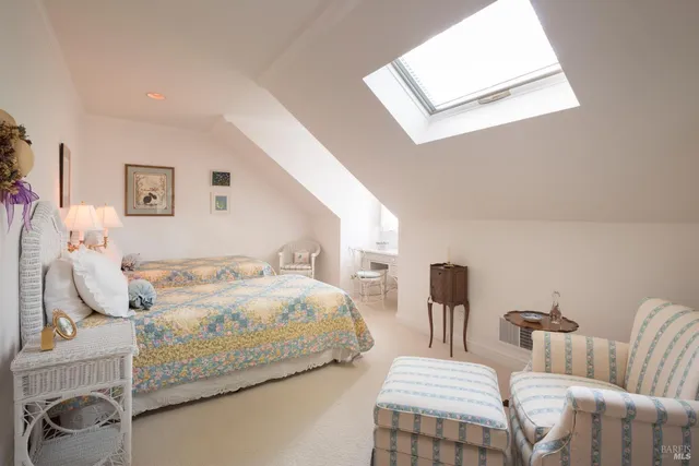 a view of a lake with a building in the background