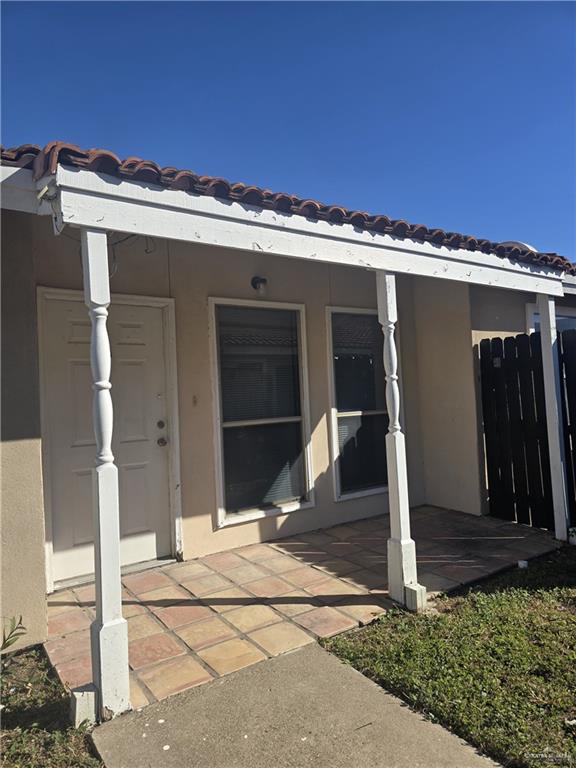 a front view of a house