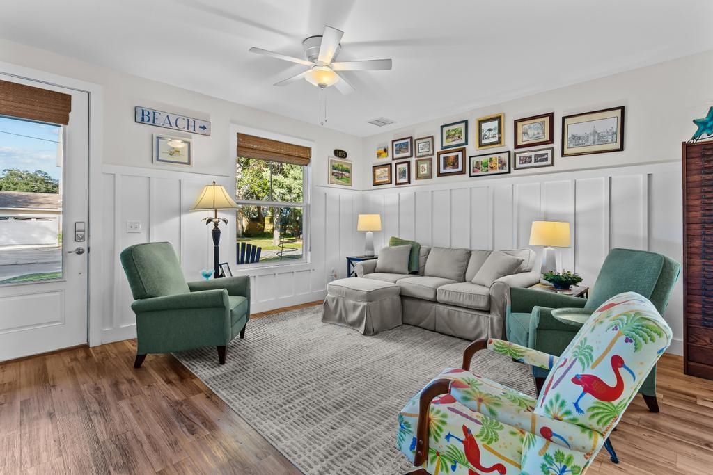 311 E Street St. Augustine, FL 32080 - Photo 6 of 39 a living room with furniture and a wooden floor