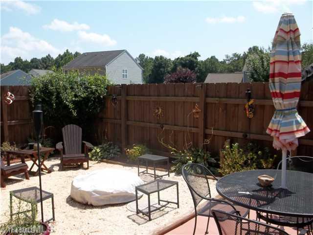 203 Falcon Road Gibsonville, NC 27249 - Photo 11 of 16 Patio/Deck. Awesome Private Patio area with Fire Pit, Seating area & Accent lighting.