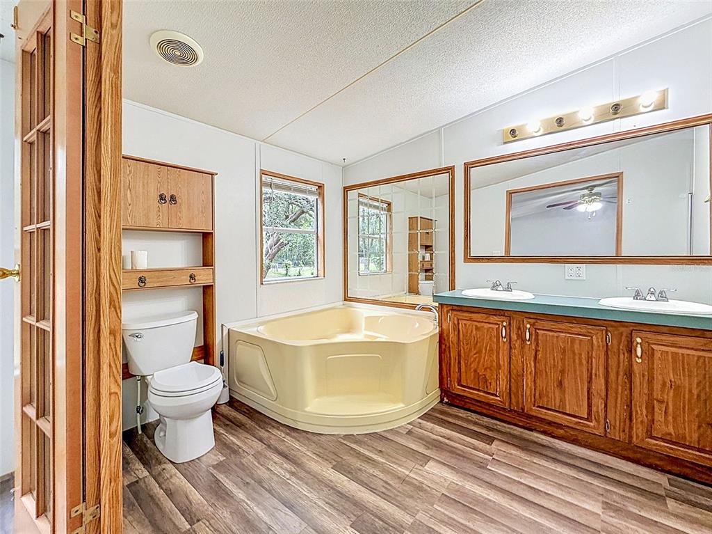 1819 Sinclair Hills Road Lutz, FL 33549 - Photo 34 of 60 a bathroom with a sink a toilet and a bathtub