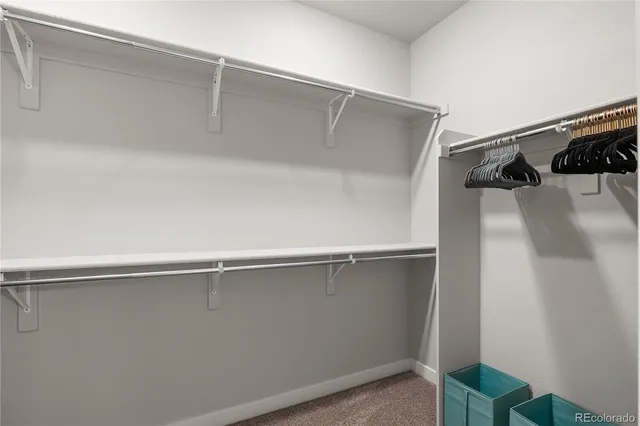 a close view of closet
