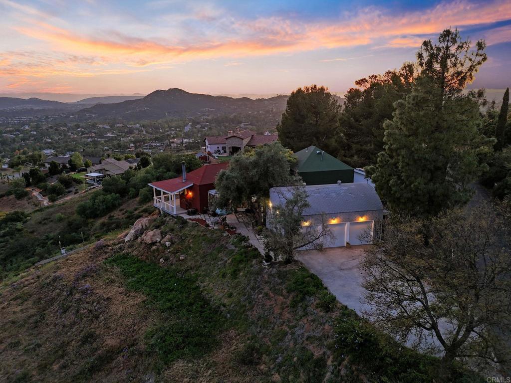 14645 High Valley Road Poway, CA 92064 - Photo 25 of 34 an aerial view of a house with mountain view