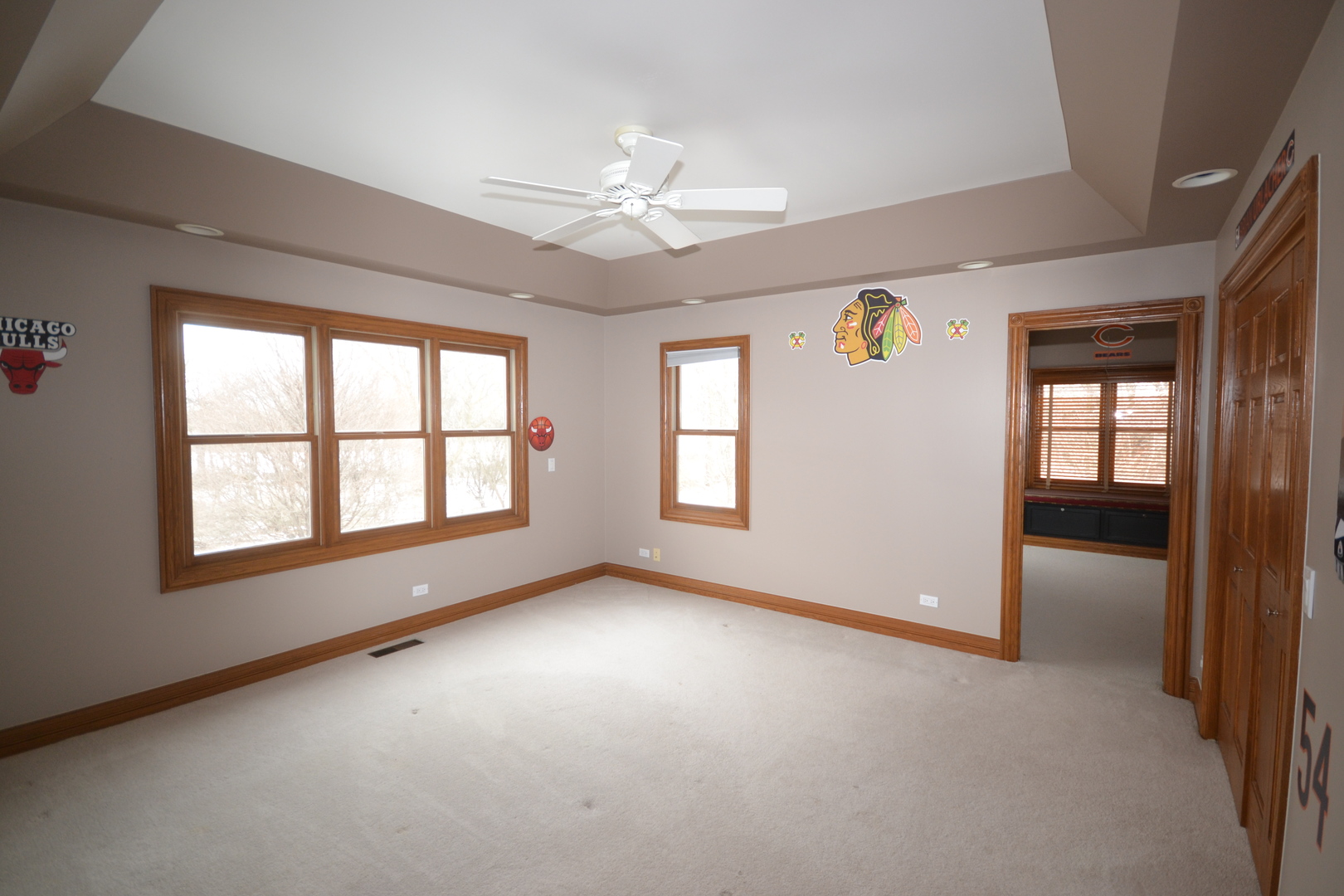 9N313 Muirhead Road Elgin, IL 60124 - Photo 33 of 61 an empty room with chandelier fan and windows