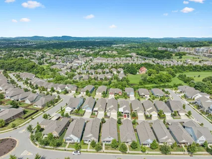 a view of city and mountain