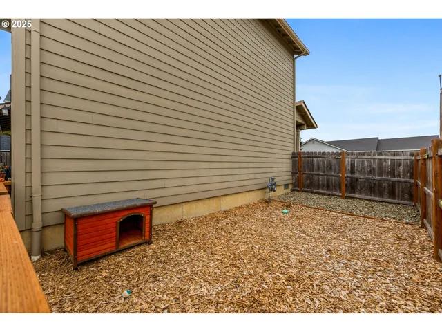 a backyard of a house