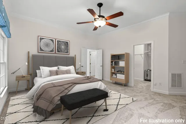 an empty room with windows and iron stairs