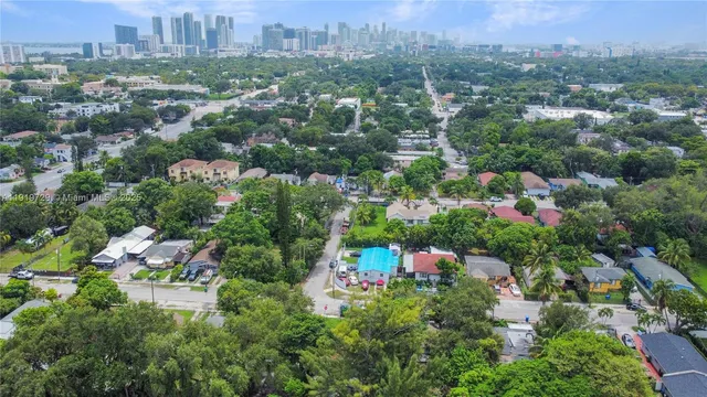 an aerial view of multiple house