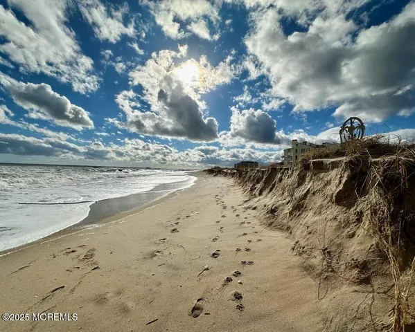 a view of an ocean and beach