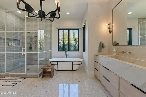 a view of swimming pool with seating area