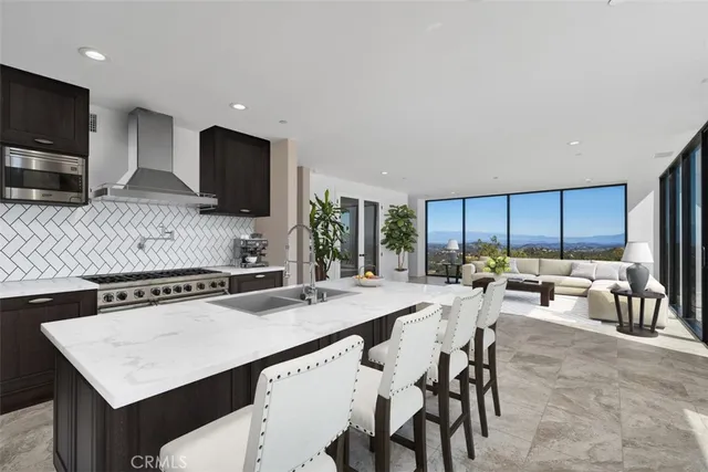 an empty room with large window