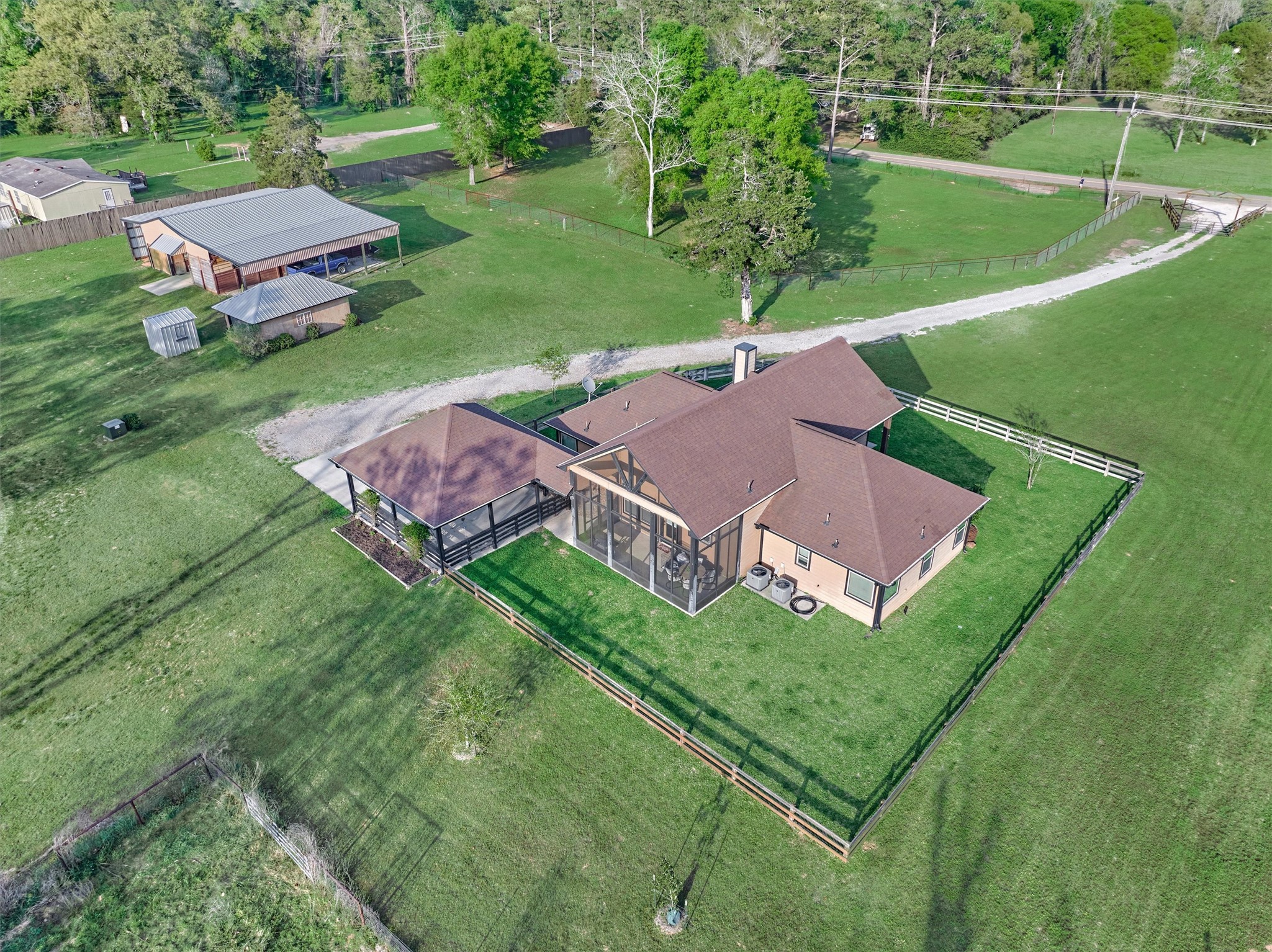 13125 Browder Traylor Road Willis, TX 77378 - Photo 36 of 50 an aerial view of a house