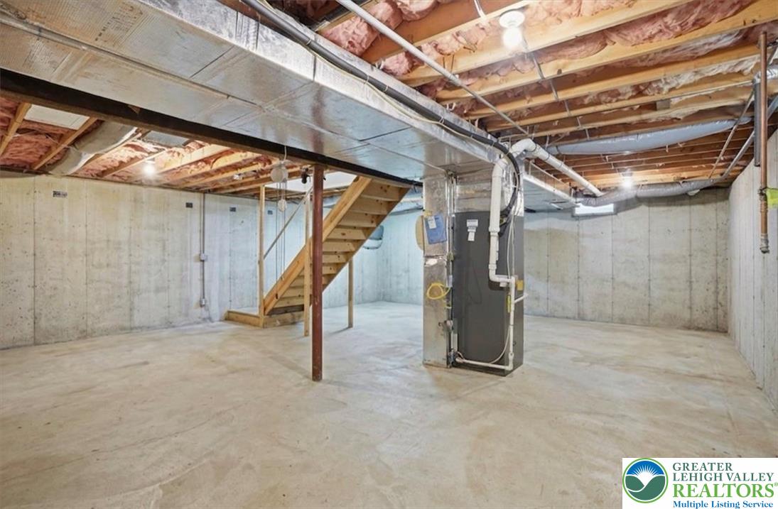 808 Hunter Road Easton, PA 18040 - Photo 31 of 41 Unfinished basement space ready for your personal customization. Virtually decluttered