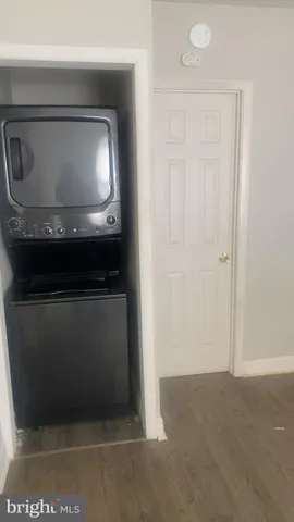 a utility room with a washer and dryer
