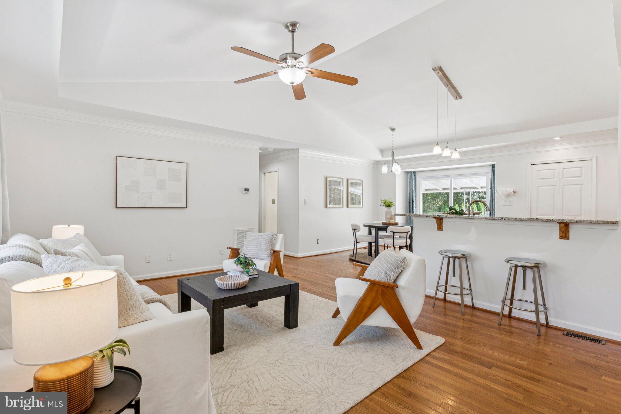 9150 Fort Smallwood Road Pasadena, MD 21122 - Photo 3 of 48 Living Room w/ Vaulted Ceilings