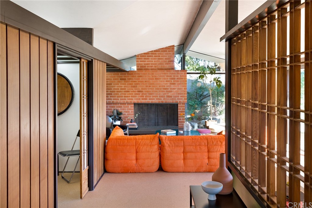 700 Edgeview Drive Sierra Madre, CA 91024 - Photo 7 of 32 a view of living room kitchen outdoor and a fireplace