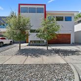 a view of a house with a street