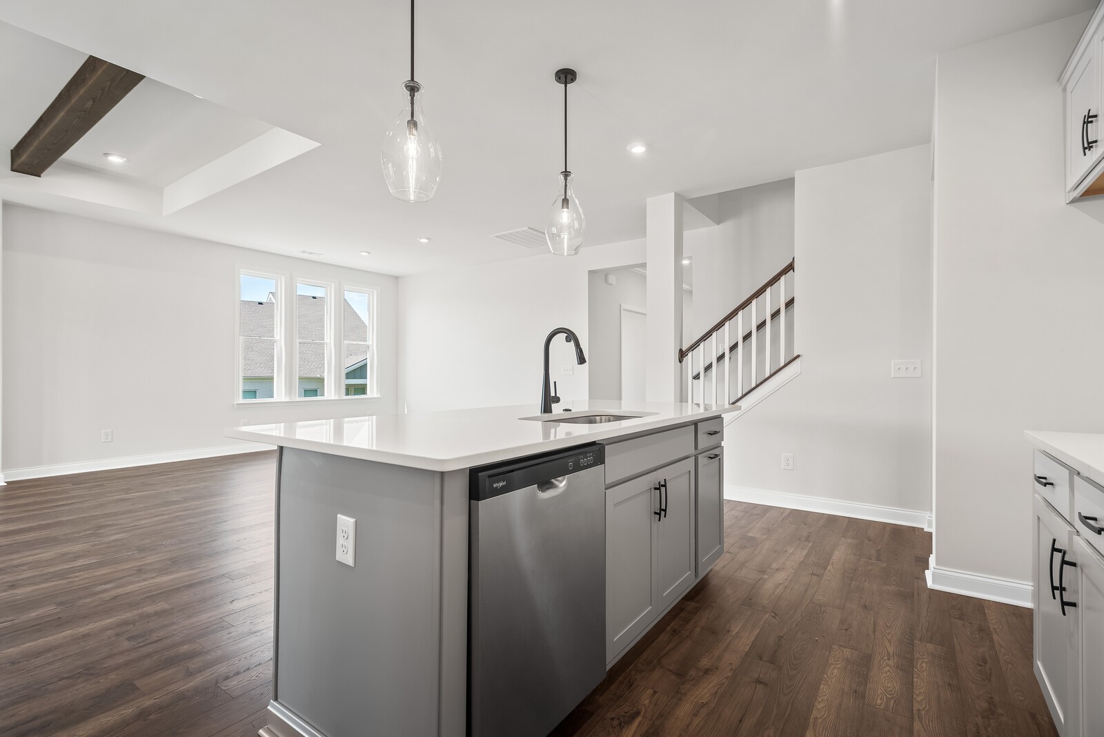 7108 Comstock Road Spring Hill, TN 37174 - Photo 31 of 70 a kitchen with stainless steel appliances granite countertop a sink a stove a refrigerator and island with wooden floor
