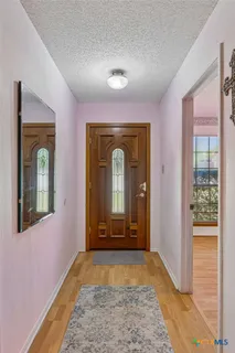 a view of an entryway of a house