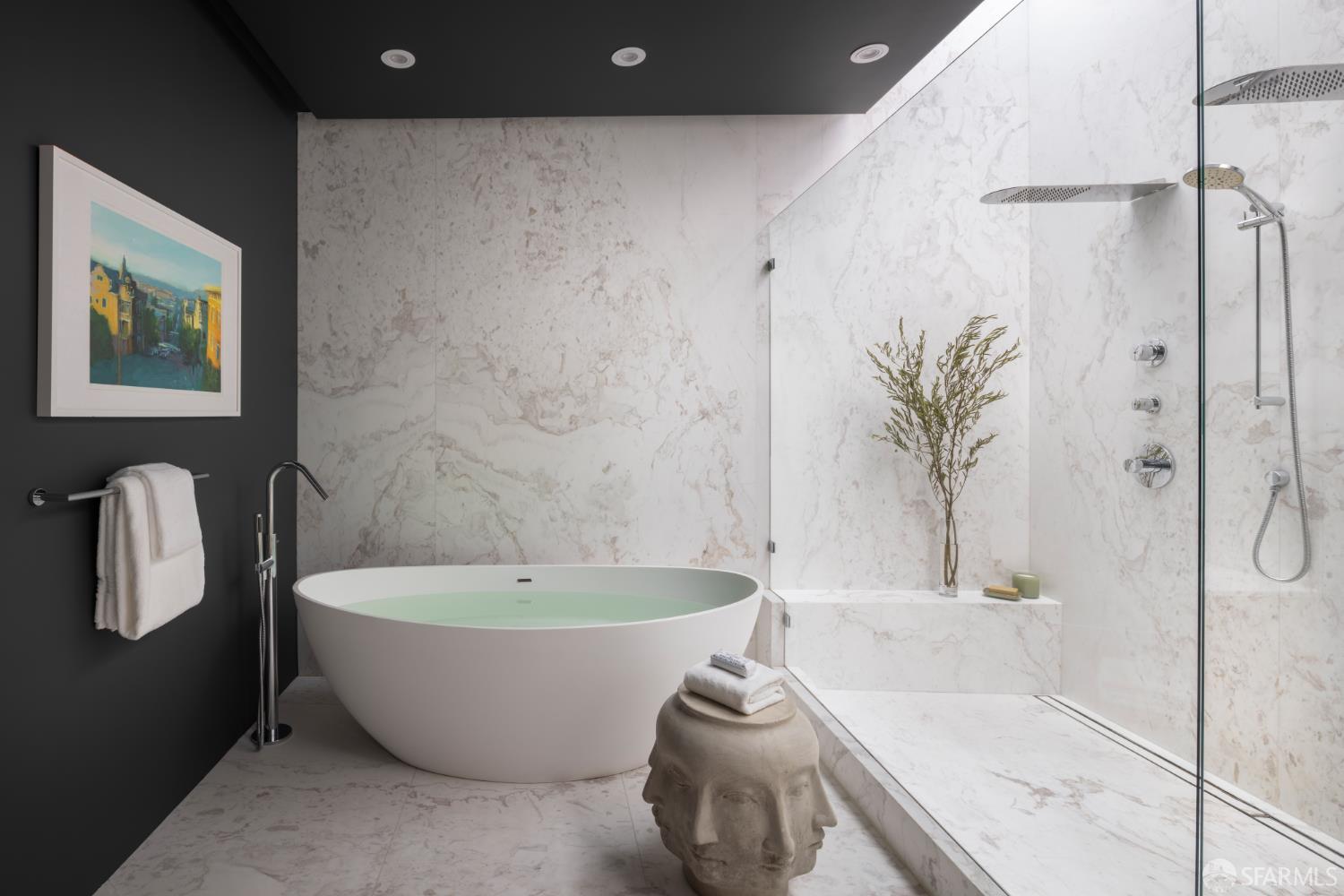 1864 Greenwich Street San Francisco, CA 94123 - Photo 16 of 27 a white bath tub sitting next to a white toilet