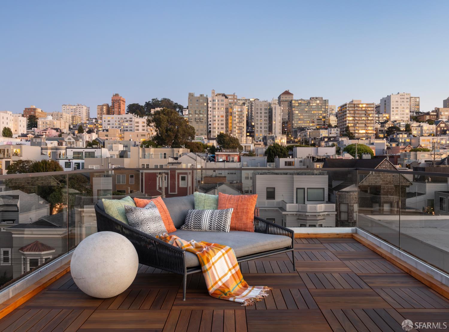 1864 Greenwich Street San Francisco, CA 94123 - Photo 22 of 27 a view of a roof deck with furniture