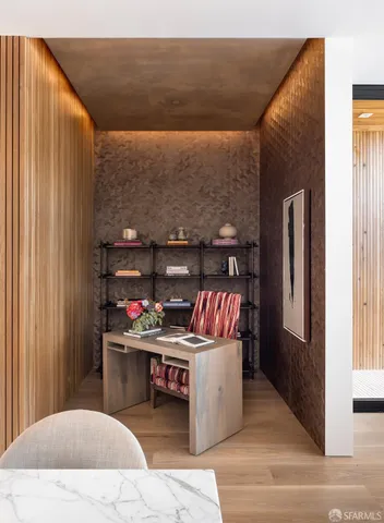 a bed room with a bed and furniture