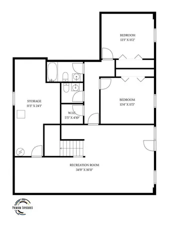 a picture of a floor plan