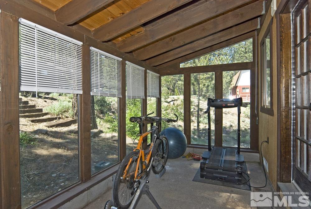 190 Pinon Road Markleeville, CA 96120 - Photo 19 of 31 a view of gym equipment with wooden floor