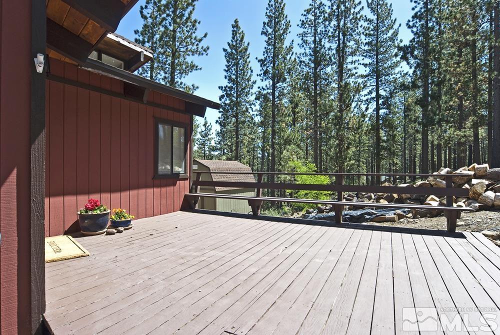 190 Pinon Road Markleeville, CA 96120 - Photo 5 of 31 a view of backyard with wooden floor and seating space
