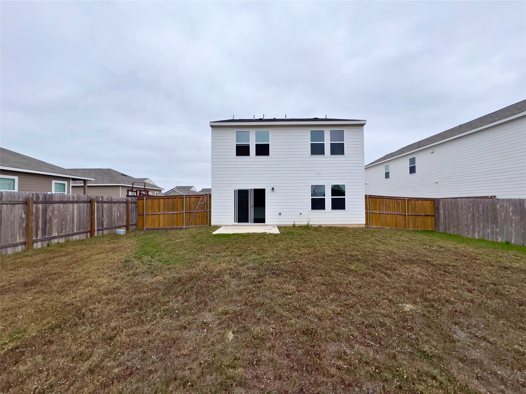 410 Magnum Force Drive Jarrell, TX 76537 - Photo 18 of 18 Rear view of property featuring a patio and a fenced backyard